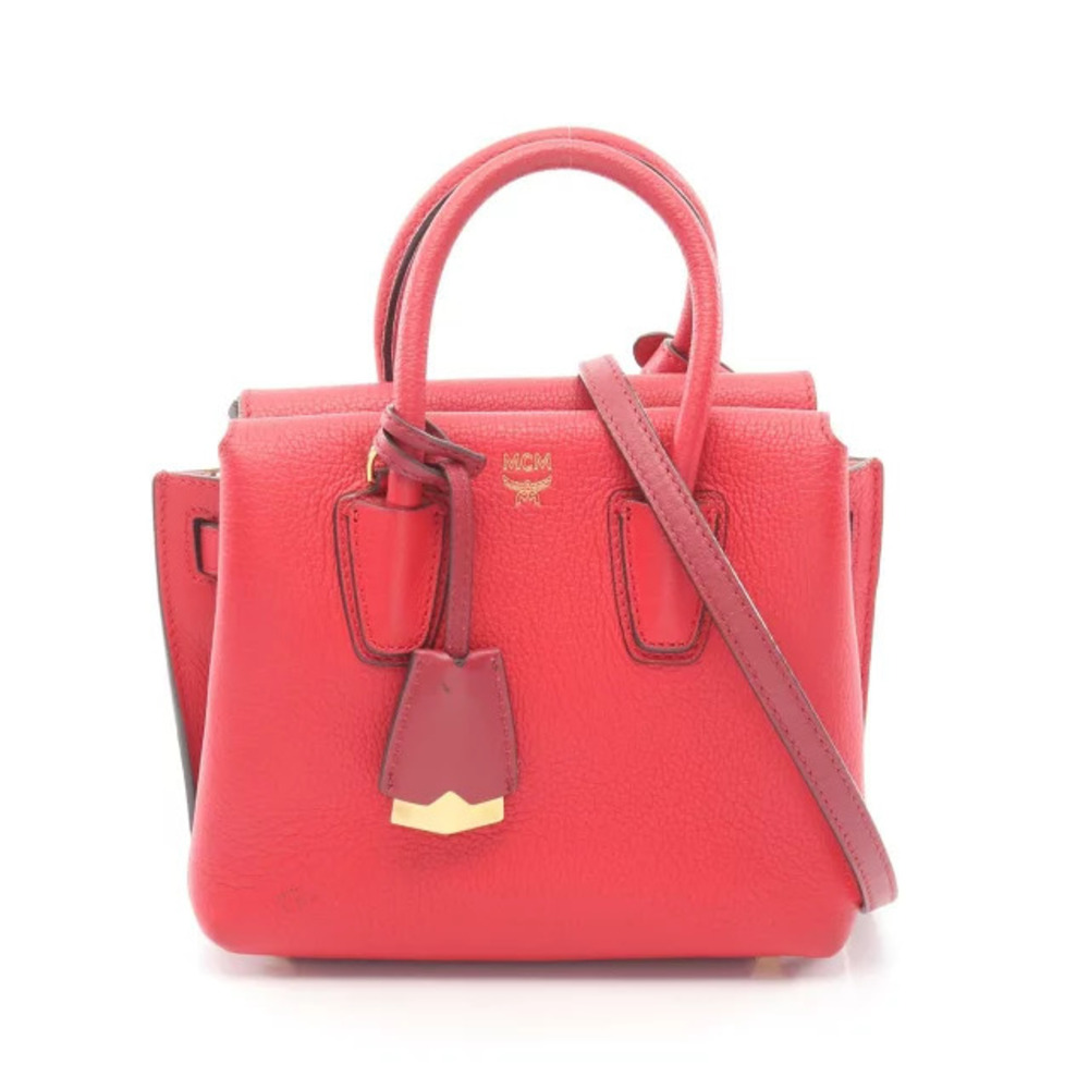 MCM MILLA Handbag Leather Red